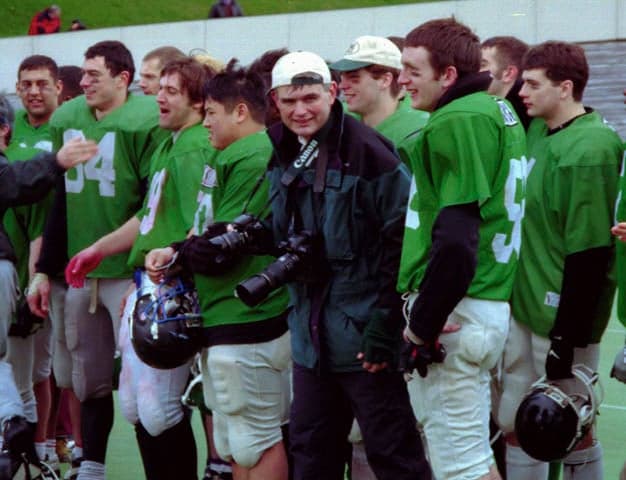 College Bowl XIII, 21 March 1999, Loughborough Aces v Hertfordshire Hurricanes: The Happy Snapper himself.