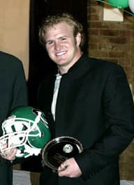 Kyle Hunlock with his Hurricanes helmet.