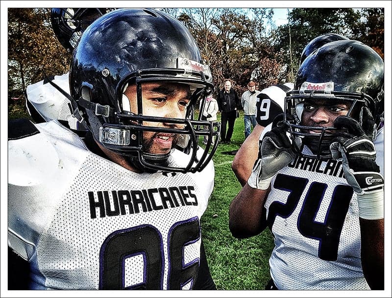 Hurricanes players at the first game of 2012–13
