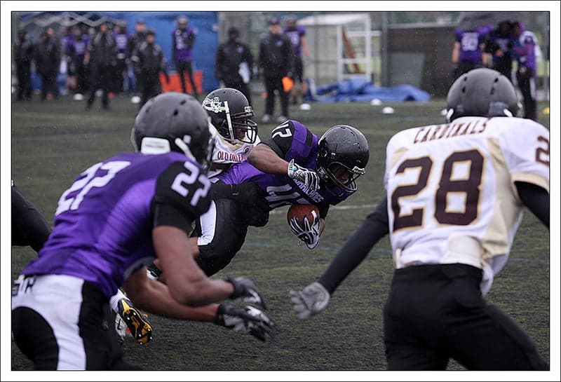 Hurricanes touchdown, home v UEA Pirates, February 2013