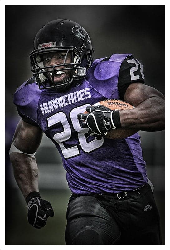Running back Prosper v Cambridge Pythons, November 2013