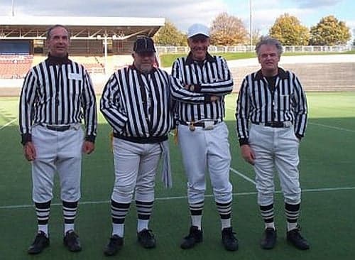 Saffron Lane Stadium, Leicester, venue of the College Bowl (a BAFRA officiating crew at a 2001 youth bowl game)
