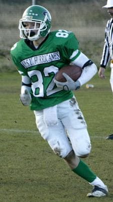 Former GB Youth WR Jon Gerring leads the receivers in yards, catches and TD's.