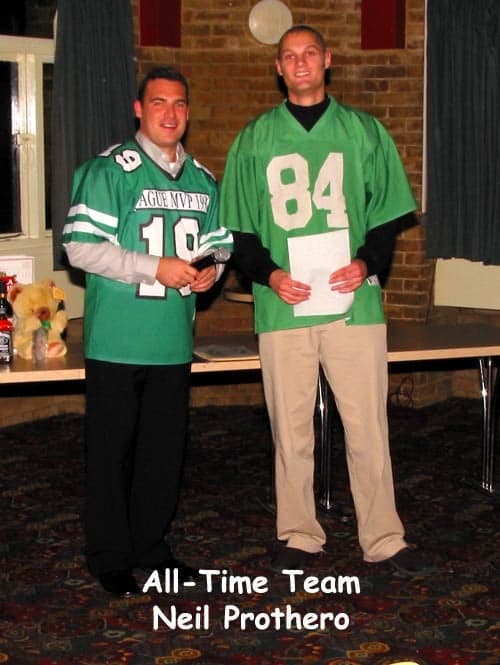 All-Time Team: Neil Prothero (text on the photo), Rookies and Legends Evening 2002